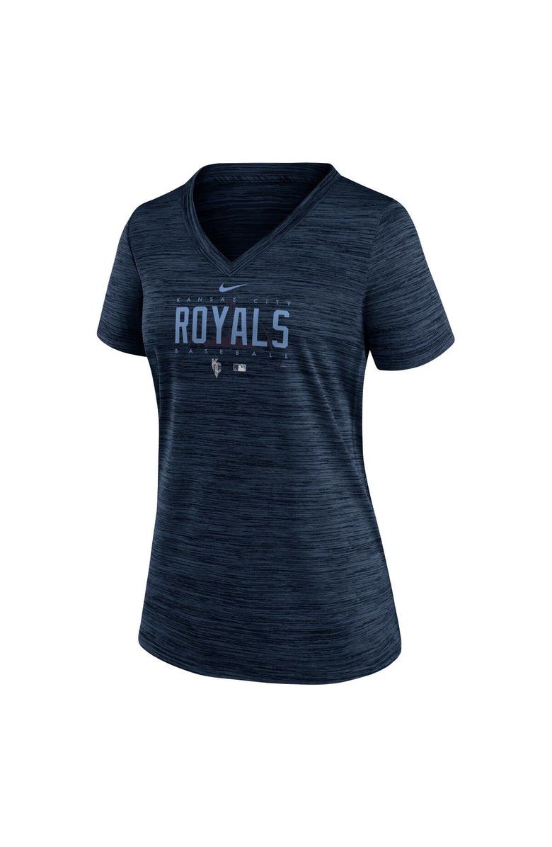 Nike Women's Nike  Navy Kansas City Royals City Connect Velocity Practice Performance V-Neck T-Shirt, Alternate, color, 