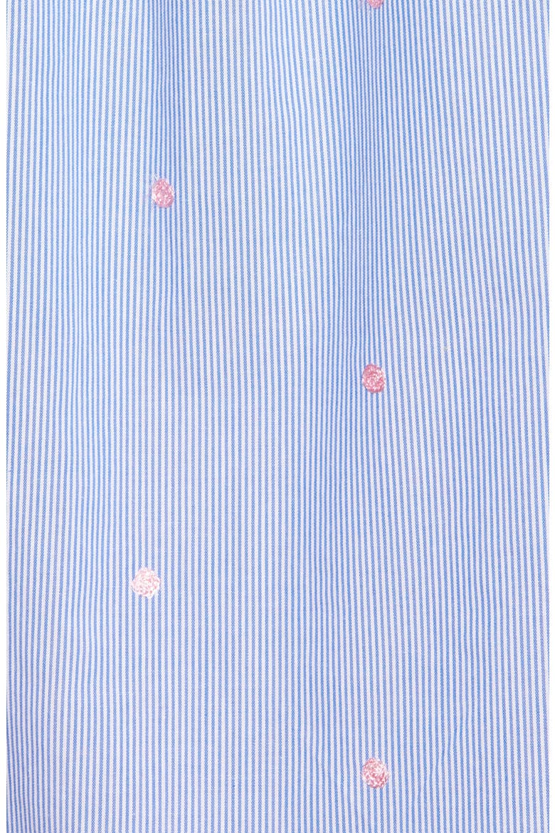 Embroidered Dot Stripe Shirt, Alternate, color, BLUE- PINK STRIPE DOT