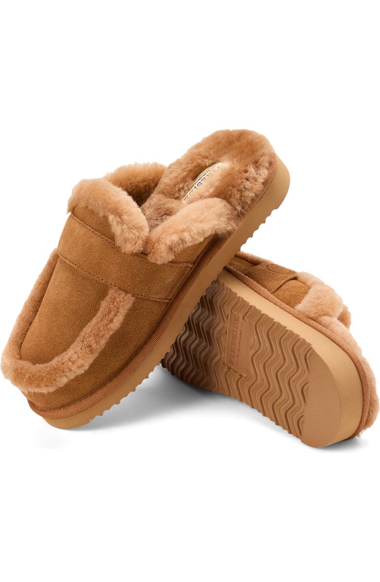 DEARFOAMS Fireside Richmond Genuine Shearling Scuff Slipper, Alternate, color, Chestnut