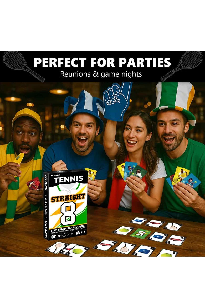 Kids and Adults Fast Paced Sports Card game, Alternate, color, Tennis