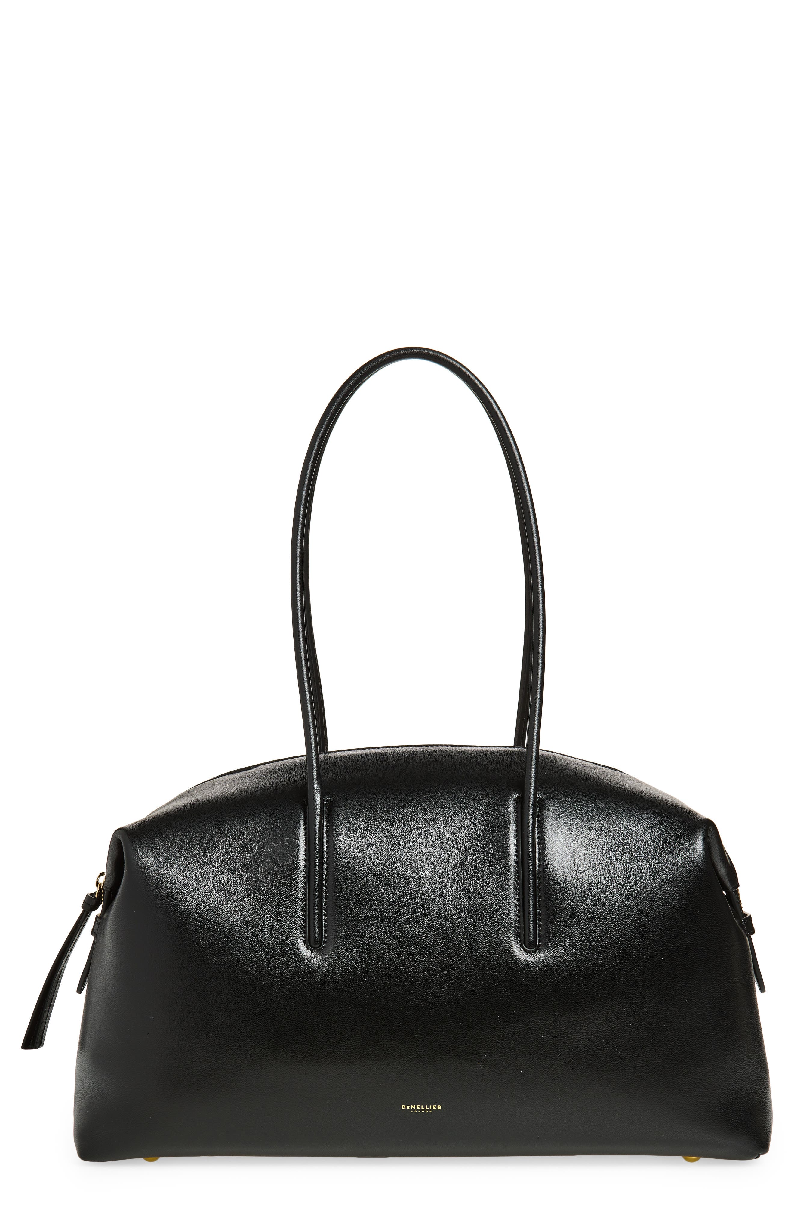 DeMellier The Stockholm Leather Top Handle Bag, Main, color, Black
