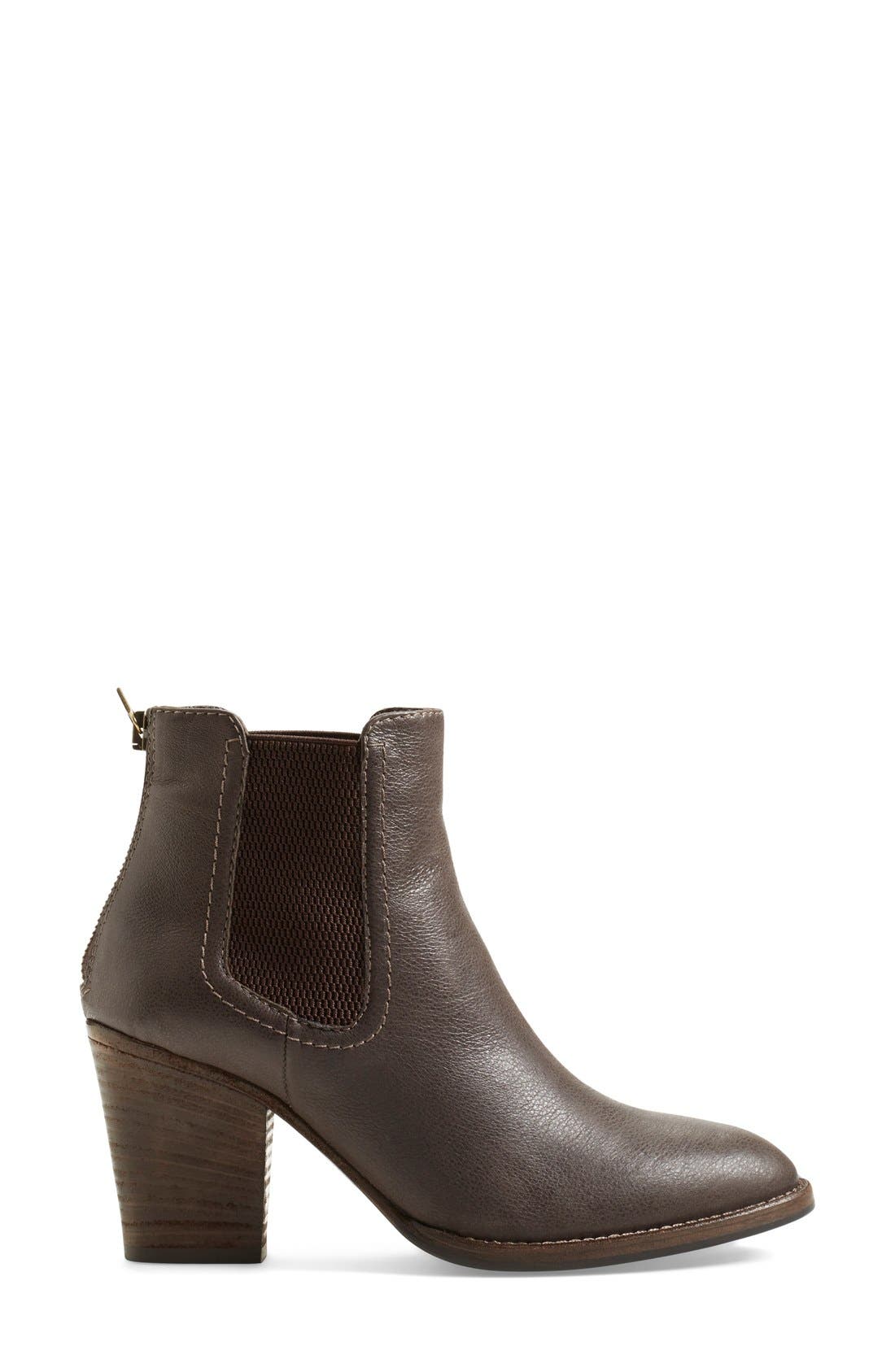 'Fairly' Weatherproof Ankle Bootie, Alternate, color, VOLCANO LEATHER