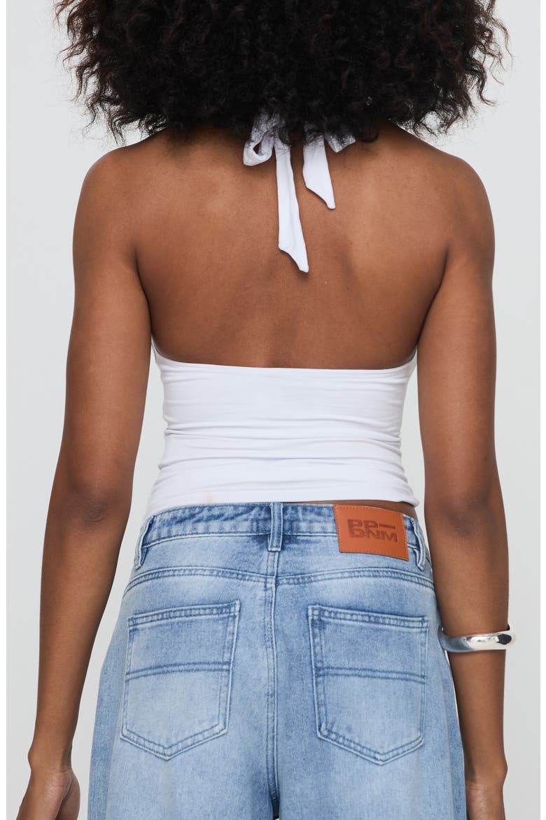 Chilli Asymmetric Halter Top, Alternate, color, WHITE