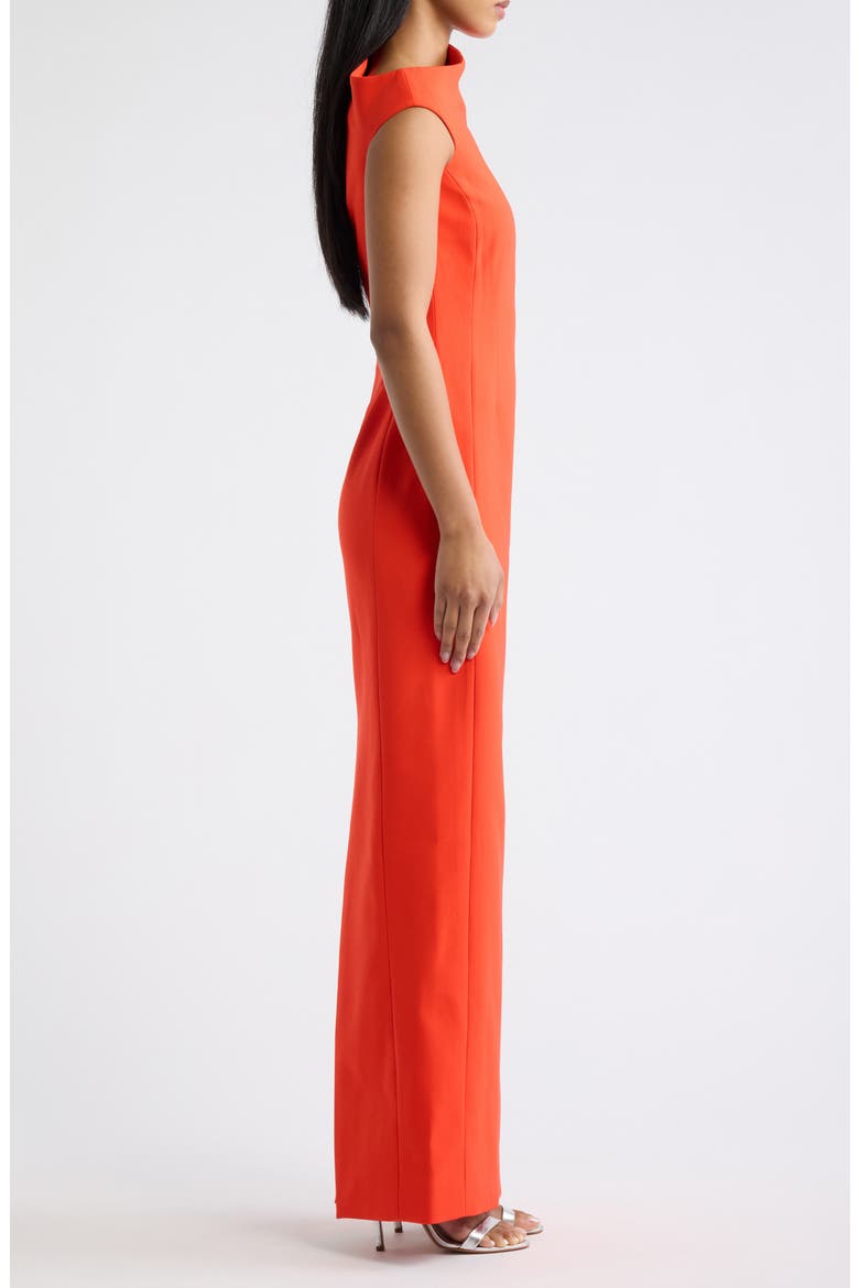 Arion One-Shoulder Cap Sleeve Gown, Alternate, color, SCARLET