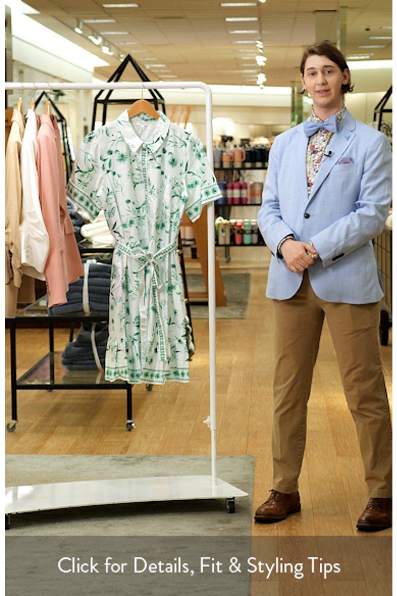 Floral Stretch Cotton Shirtdress video