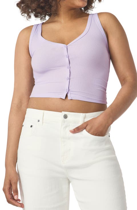 Rib Button-Up Tank Top