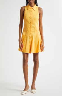 Cinq à Sept Poppy Sleeveless Stretch Twill Shirtdress