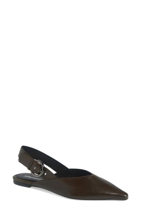 Scone Slingback Pointed Toe Flat