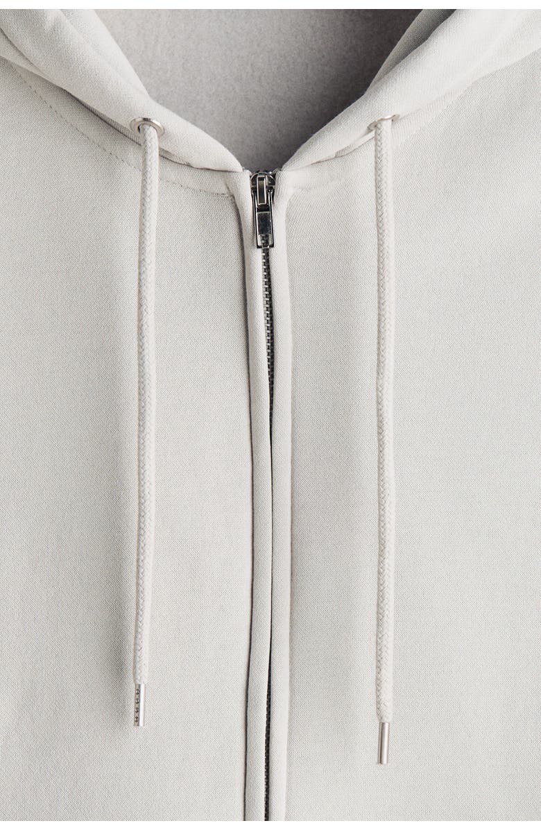H&M Loose  Fit Zip-through Hoodie, Alternate, color, Light Gray