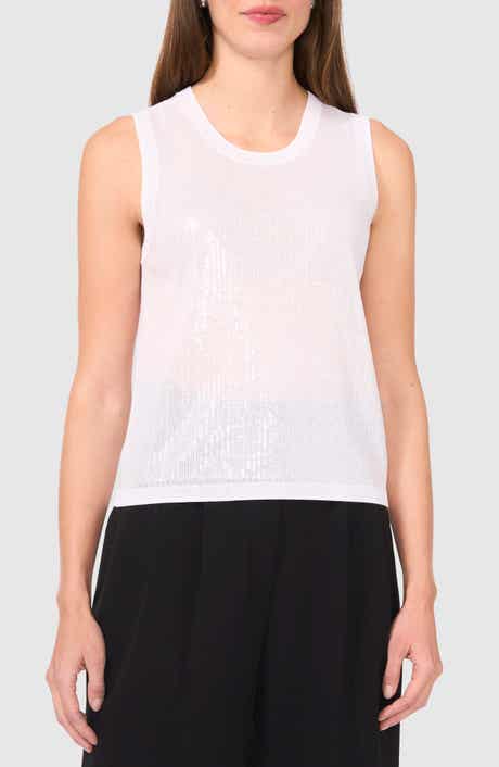 Halogen® Sequin Detail Sleeveless Sweater