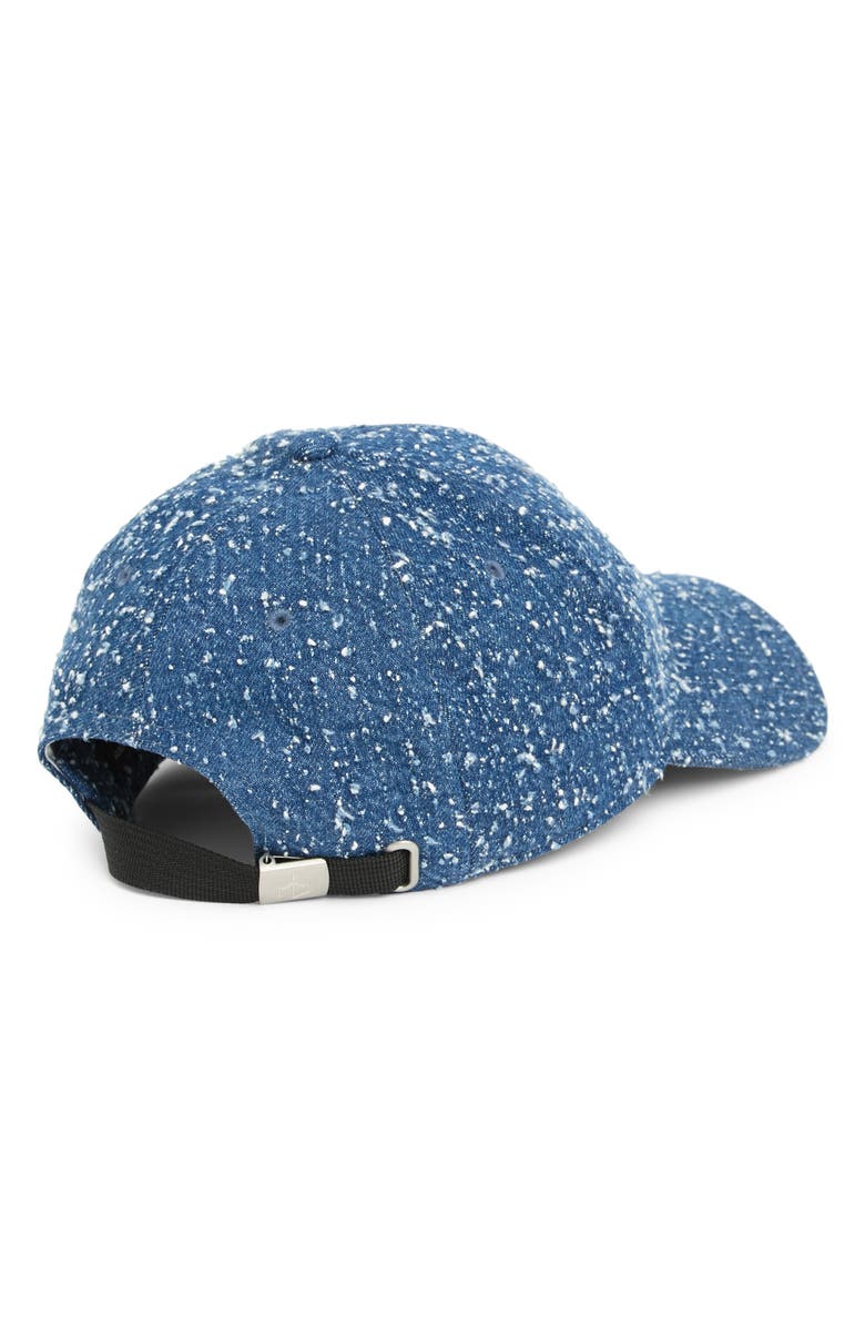 rag & bone Harlow Denim Baseball Cap, Alternate, color, Mid Tweed Blue