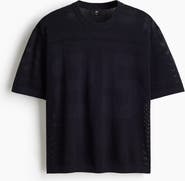 H&M Relaxed Fit Boxy Hole-knit T-shirt