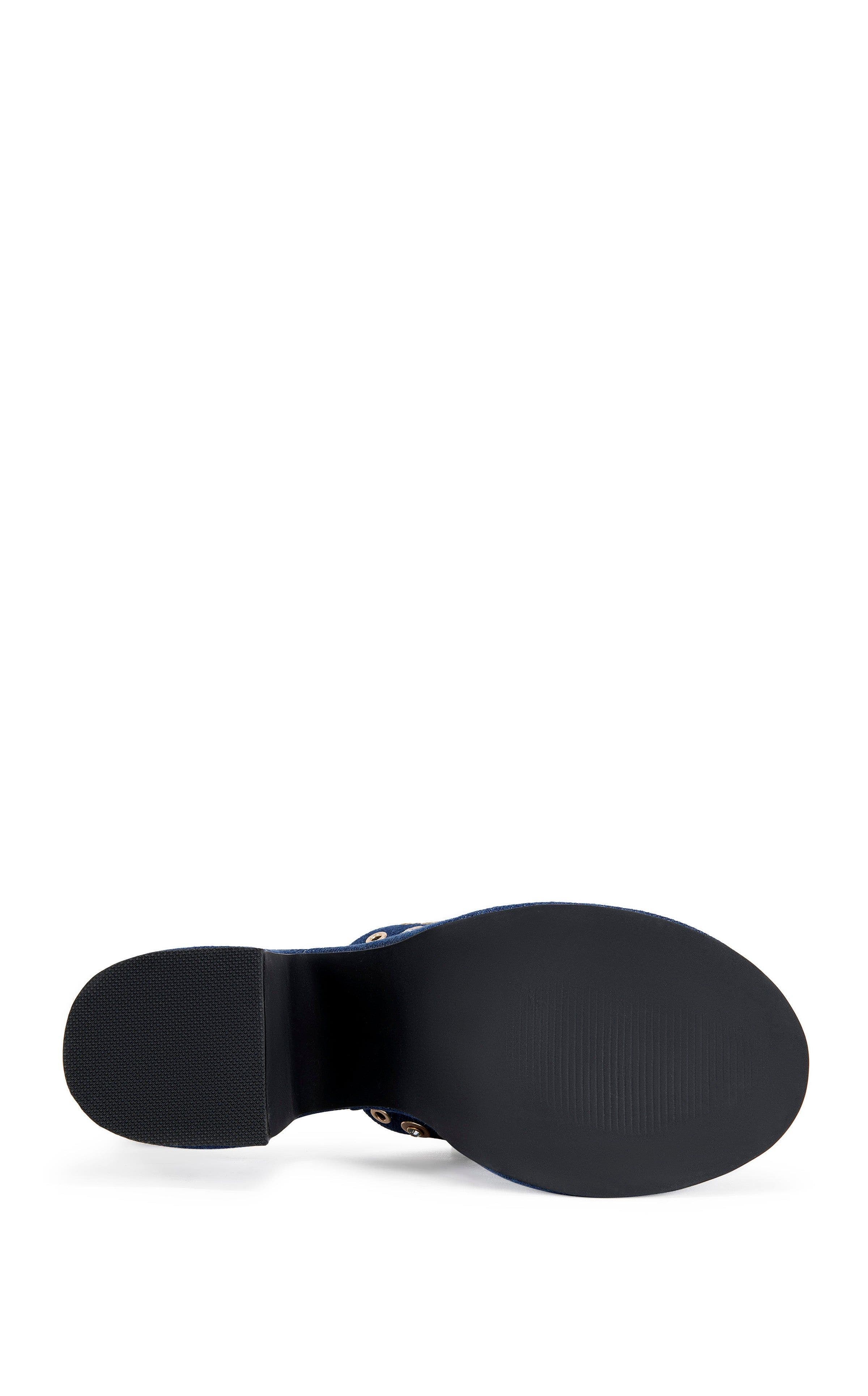 AZALEA WANG THEODORA-DENIM PLATFORM SANDAL - DENIM / 6 / BLOCK, Alternate, color, Denim