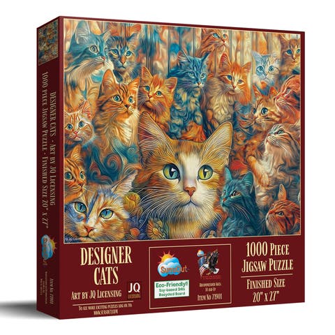 Designer Cats 1000 piece Jigsaw Puzzle for Adults
