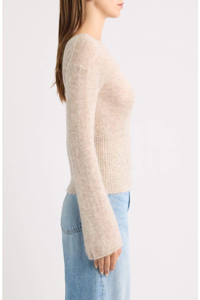 Soren Sheer Alpaca Blend Sweater, Alternate, color, BARLEY