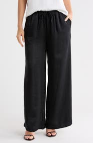 NORDSTROM RACK Textured Satin Drawstring Pants