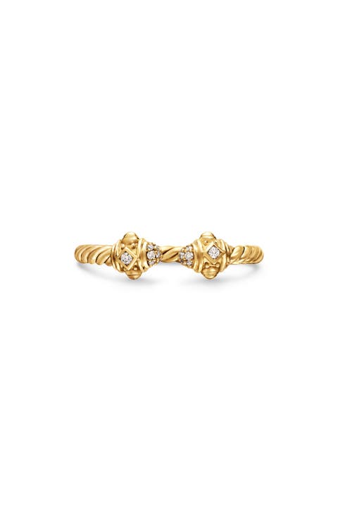 Renaissance Ring in 18K Gold with Diamonds