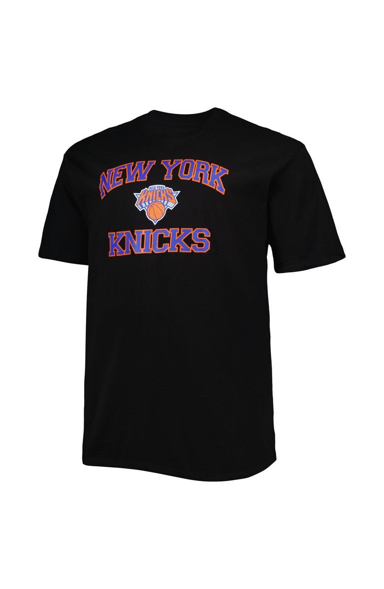 PROFILE Men's Black New York Knicks Big & Tall Heart & Soul T-Shirt, Alternate, color,