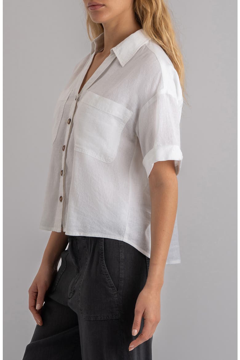 Brianna Boxy Shirt, Alternate, color, WHITE