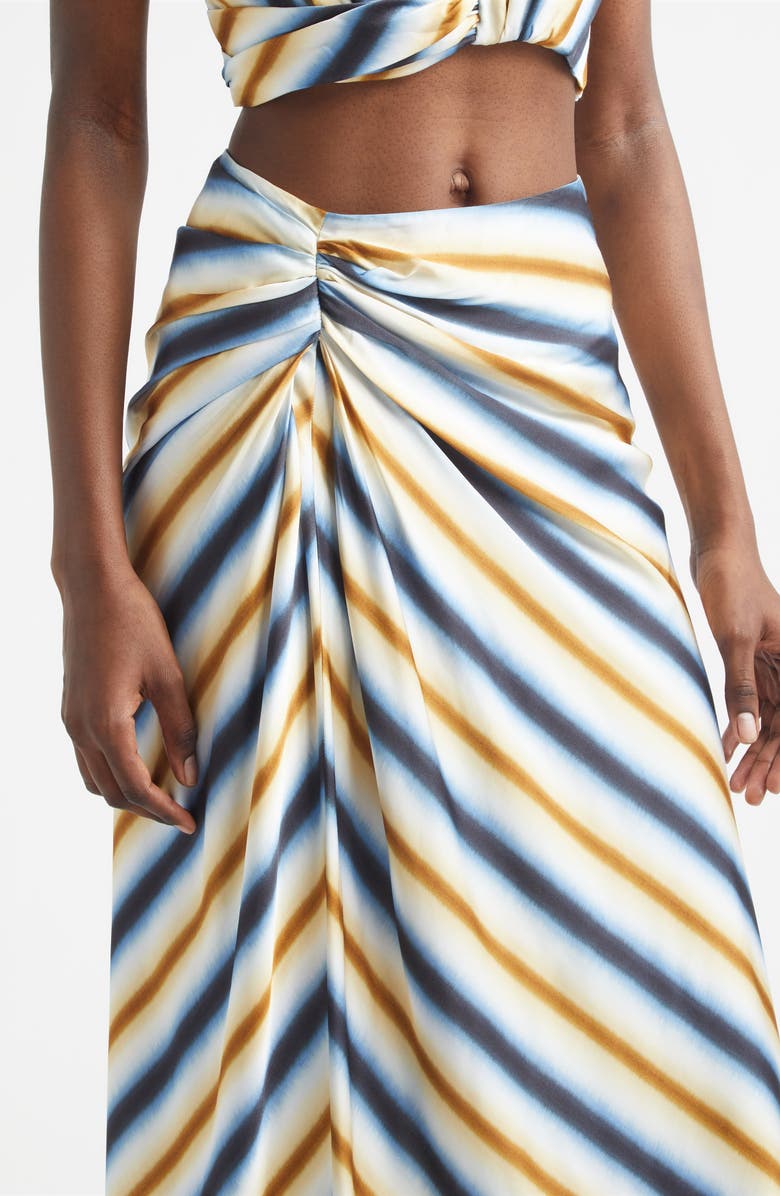 A.L.C. Diagonal Stripe Maxi Skirt, Alternate, color, Tahoe Blue/ Milk Chocolate