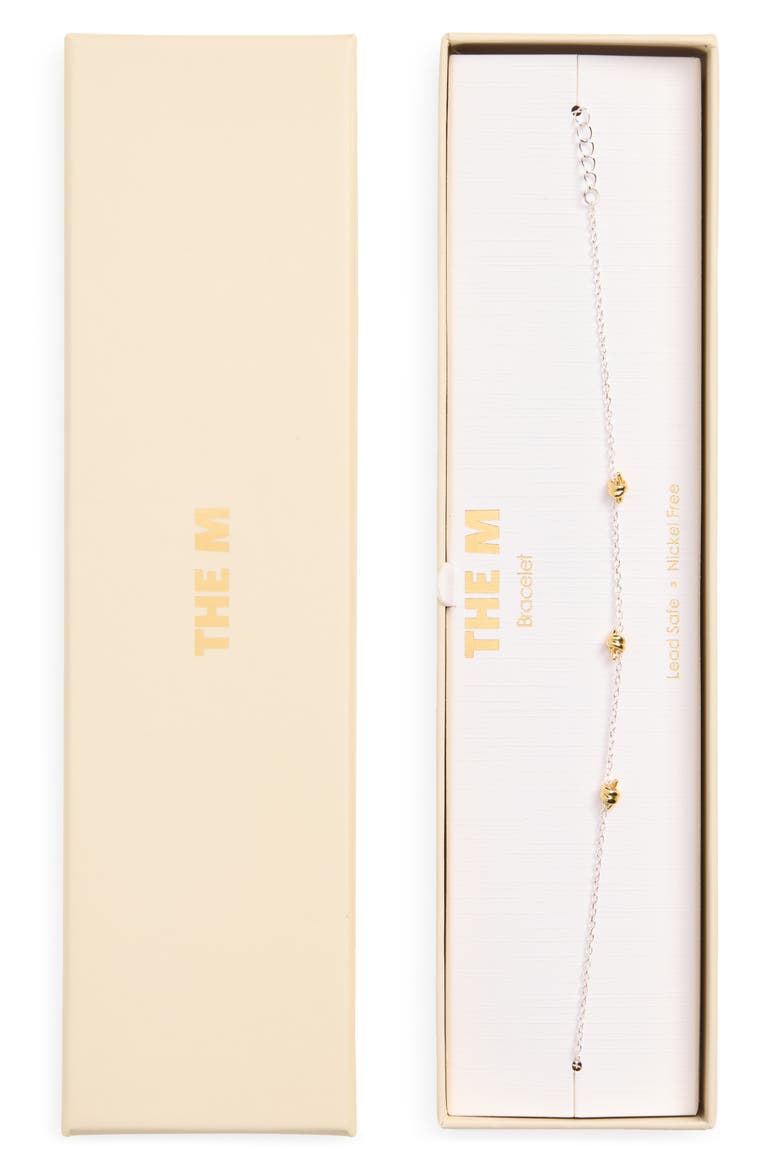 Love Knot Station Bracelet, Main, color, GOLD/ SILVER