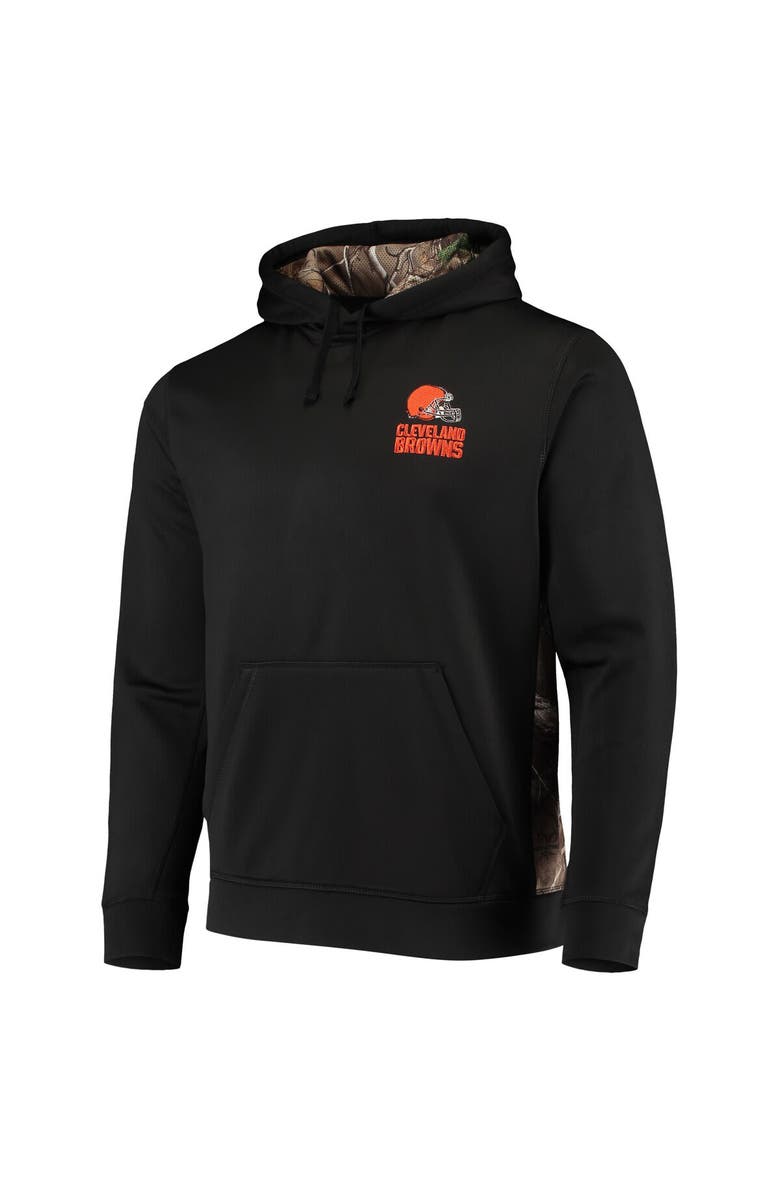 DUNBROOKE Men's Dunbrooke Black/Realtree Camo Cleveland Browns Logo Ranger Pullover Hoodie, Alternate, color, Black