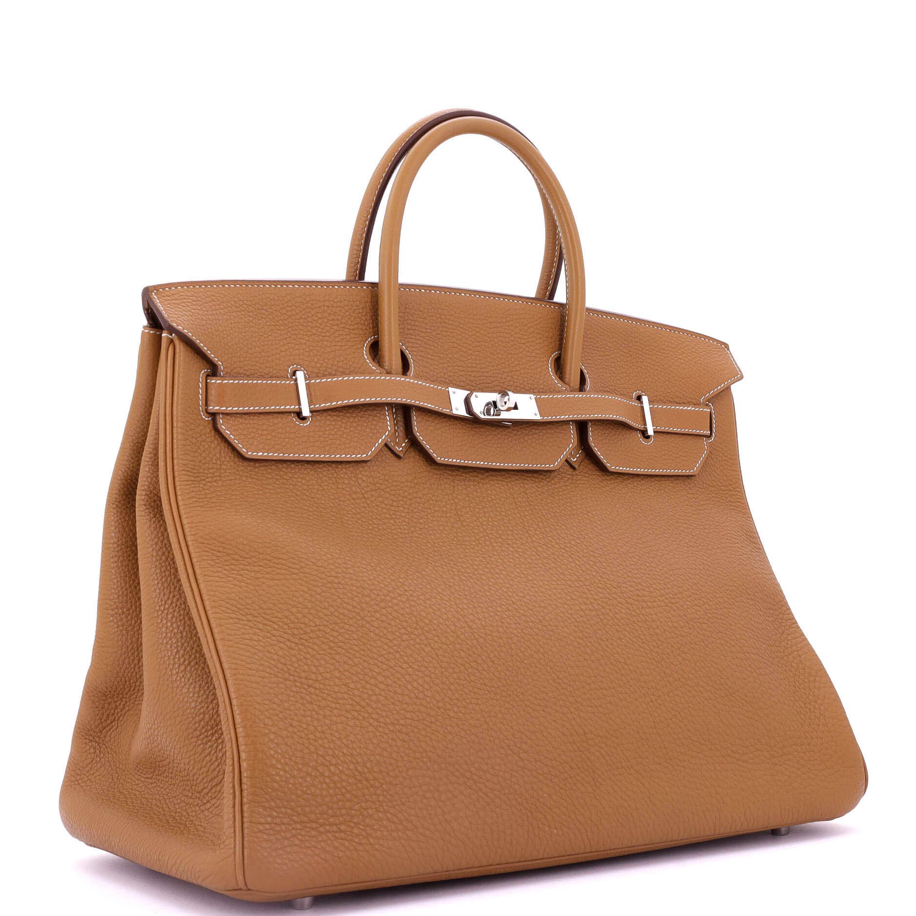 Pre-Owned Hermes Birkin Handbag Brown Togo with Palladium Hardware 40, Alternate, color, 