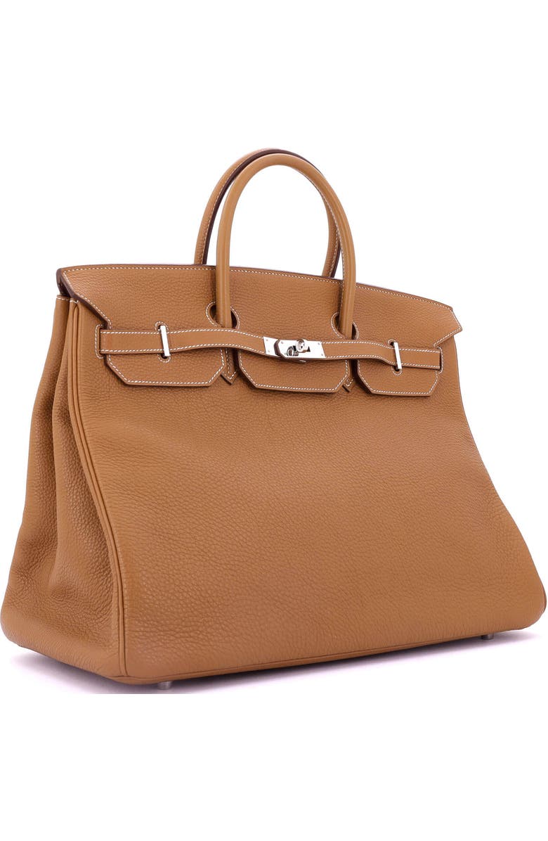 Pre-Owned Hermes Birkin Handbag Brown Togo with Palladium Hardware 40, Alternate, color, Gold