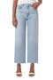 Ren Raw Hem High Waist Ankle Wide Leg Jeans