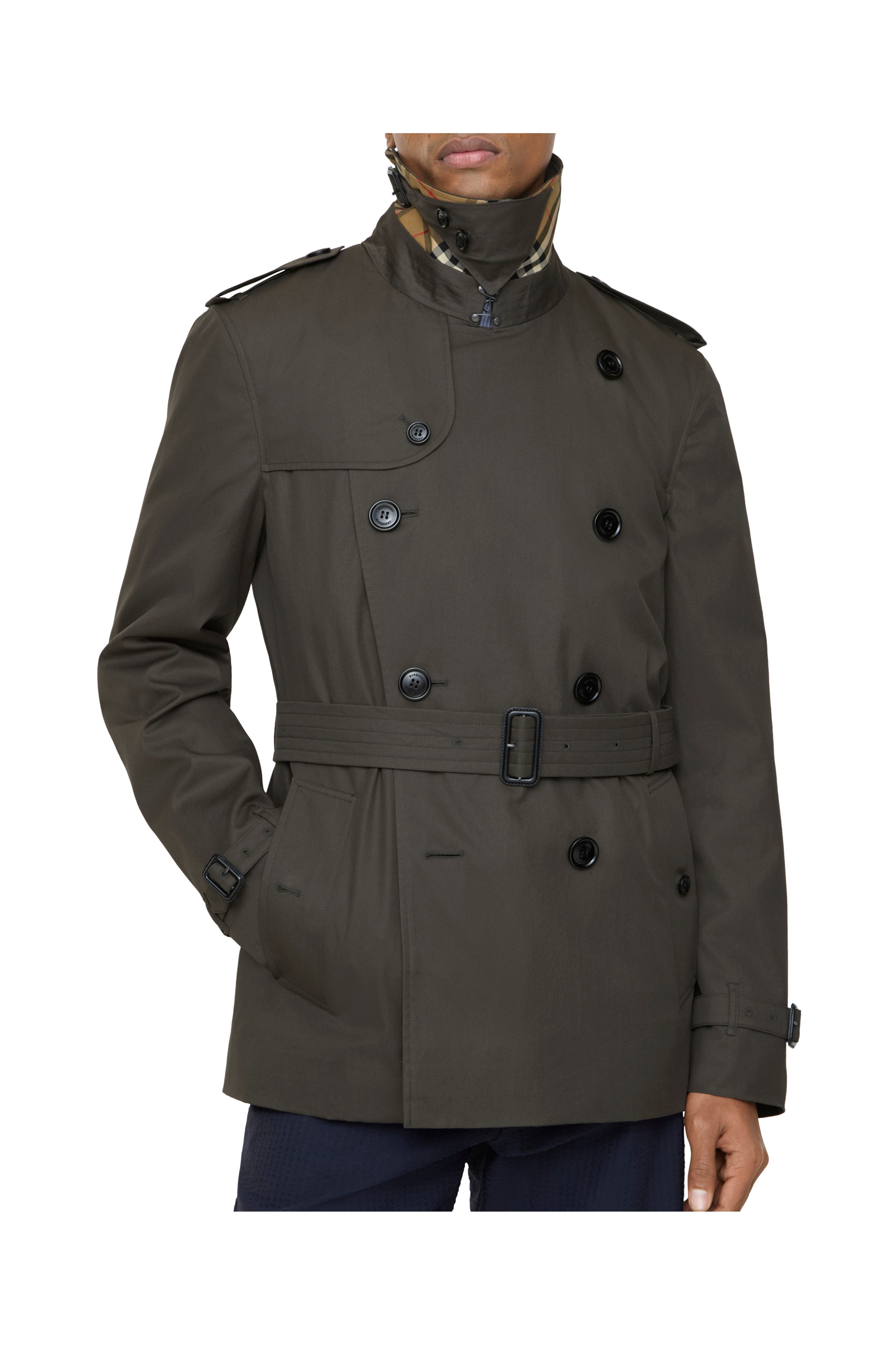 Extra-short Tropical Gabardine Kensington Trench Coat (Men