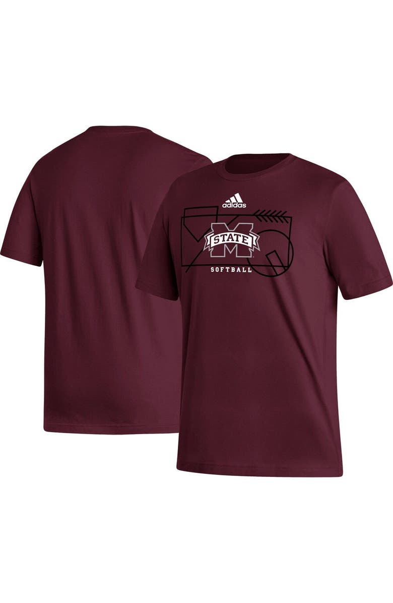 adidas Men's adidas Maroon Mississippi State Bulldogs Locker Lines Softball Fresh T-Shirt, Main, color, Maroon