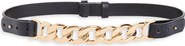 Good American Slim Front Chain Leather Belt