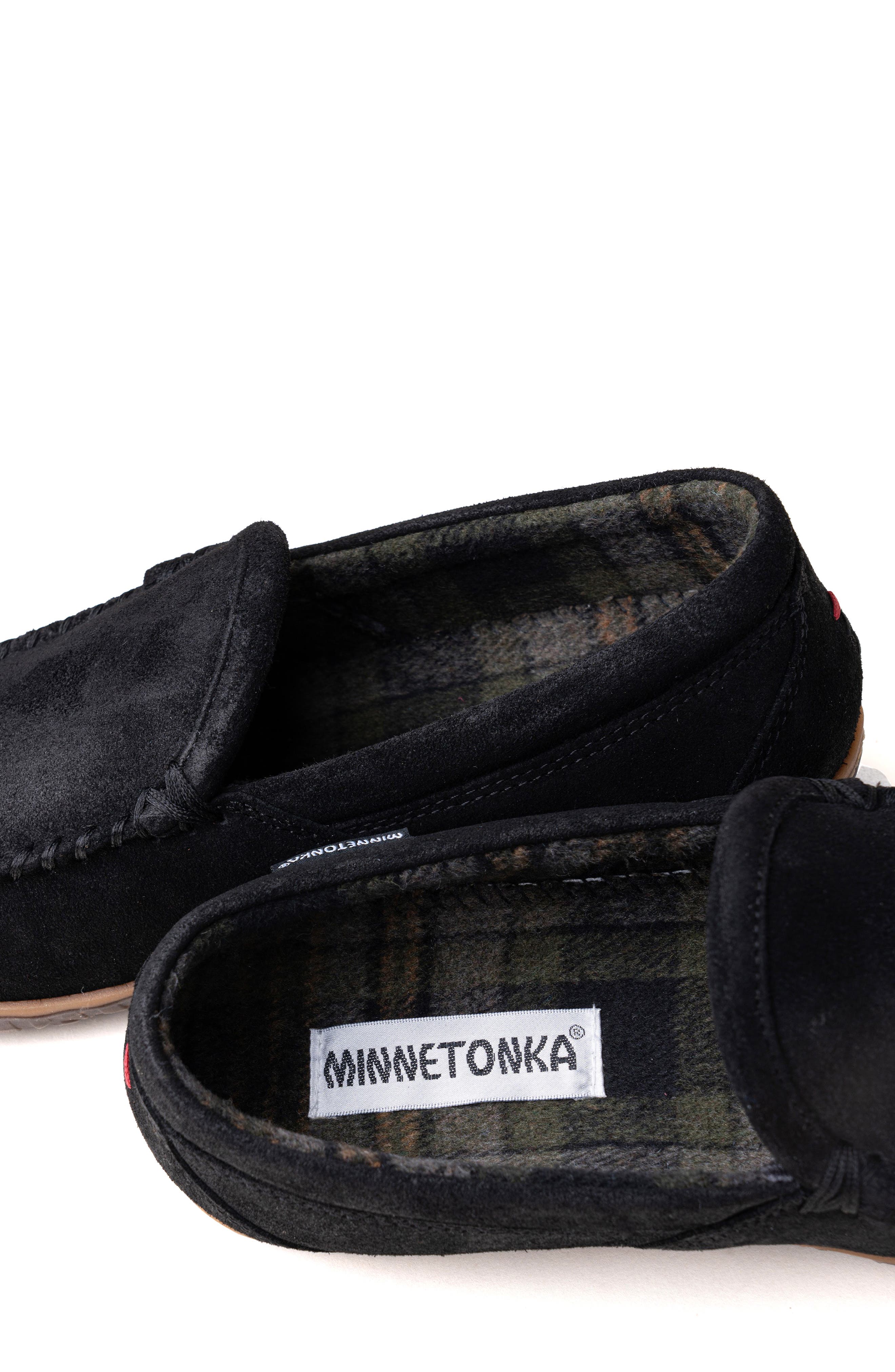 Minnetonka Tilden Slipper, Alternate, color, Black Ruff