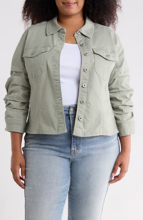 Ruched Sleeve Jacket