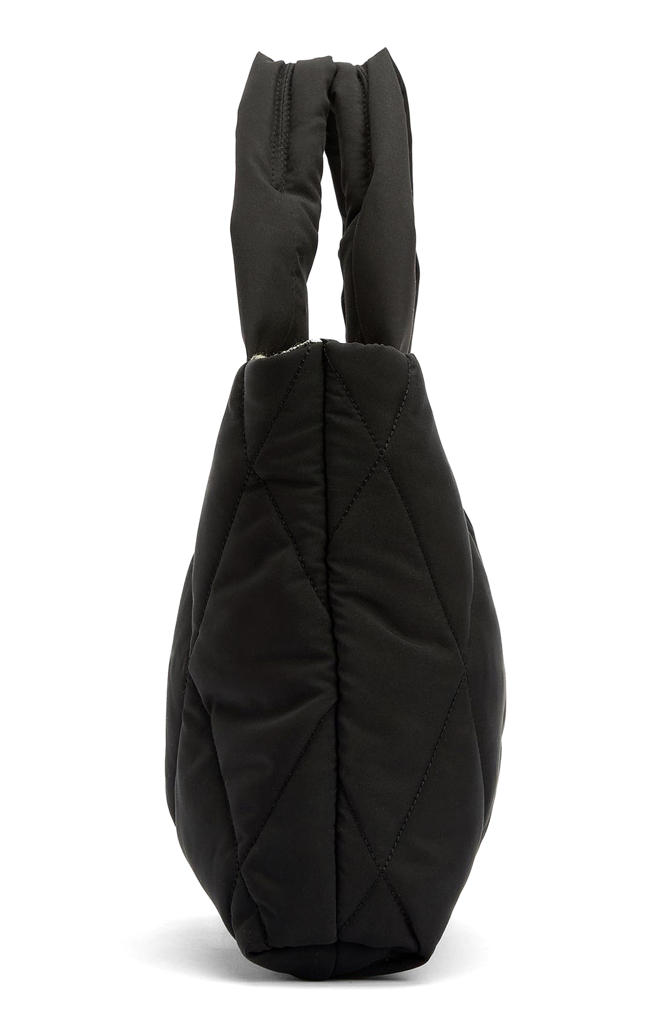 Barbour Mini Mariah Diamond Quilted Tote Bag, Alternate, color, Black/ Ancient