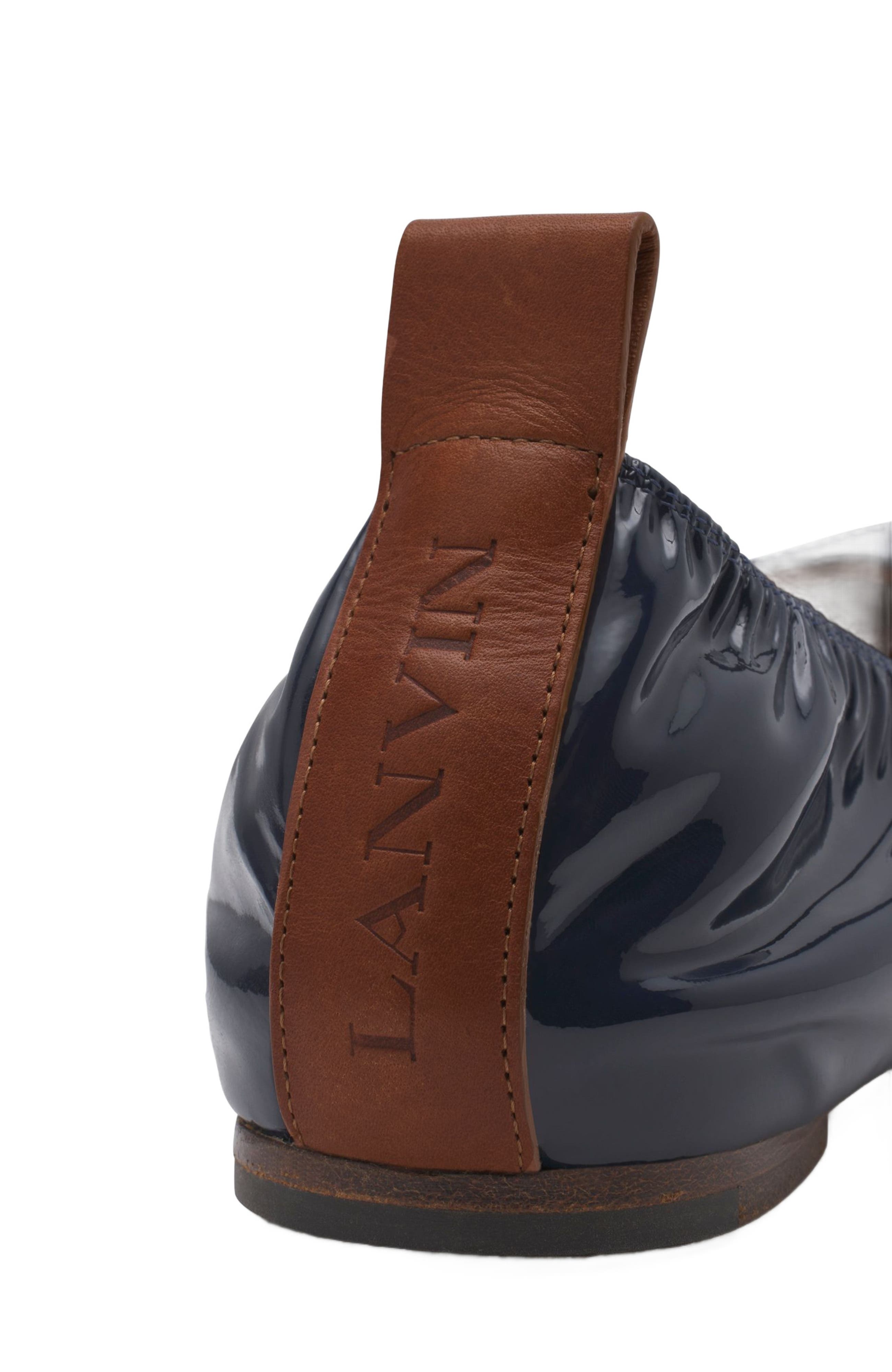 Lanvin THE BALLERINA FLAT IN PATENT LEATHER, Alternate, color, 