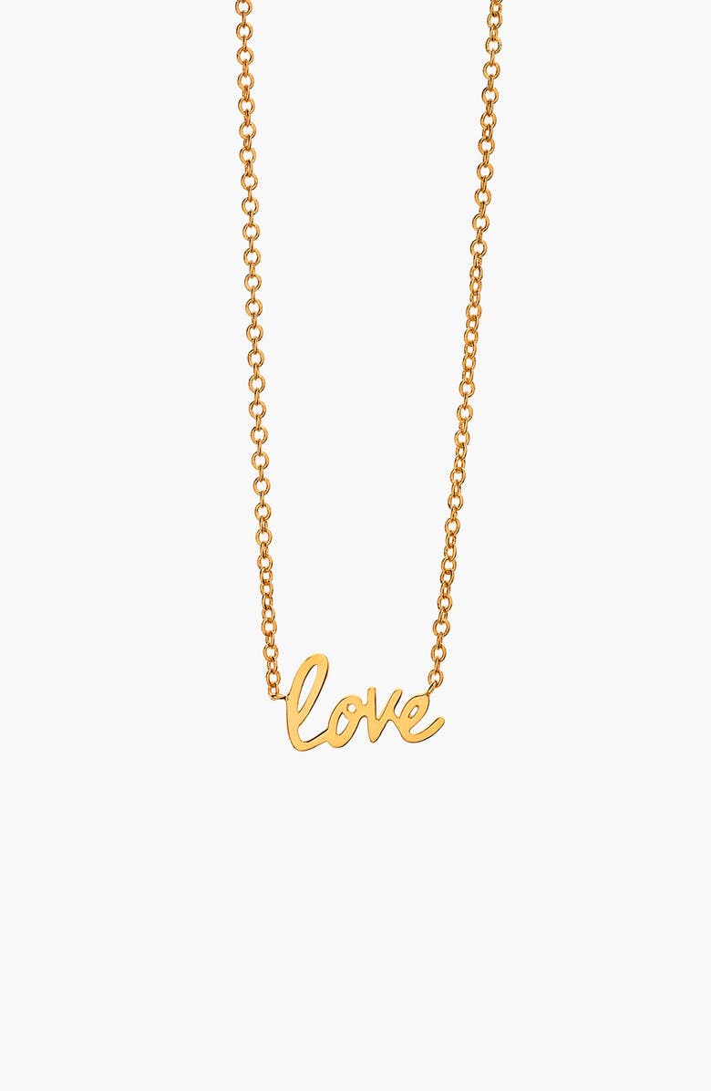 gorjana 'Love' Pendant Necklace, Main, color,