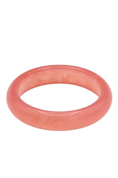 Silk Collection Blush Pink Jade Stone Bangle