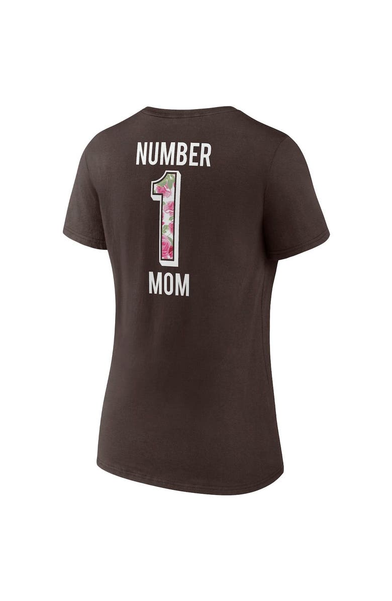 FANATICS Women's Fanatics Branded Brown Cleveland Browns Team Mother's Day V-Neck T-Shirt, Alternate, color, Brown