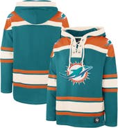 '47 Men's '47 Aqua Miami Dolphins Superior Lacer Pullover Hoodie
