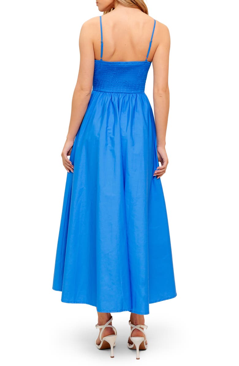 FLYING TOMATO Fit & Flare Midi Dress, Alternate, color, Blue