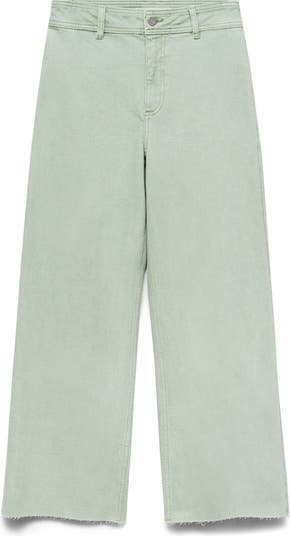 Catherin Raw Hem High Waist Culotte Jeans