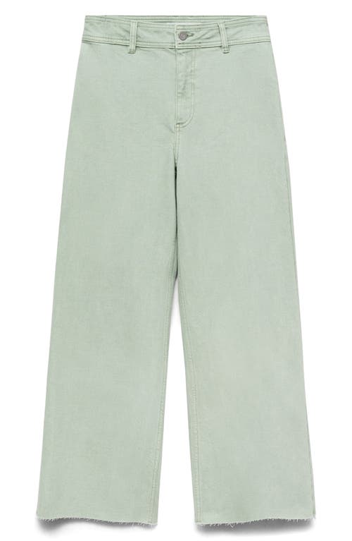Mango Catherin Raw Hem High Waist Culotte Jeans