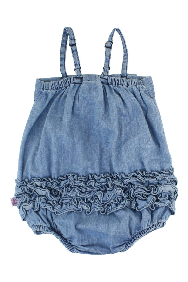 Denim Bubble Romper, Alternate, color, DENIM
