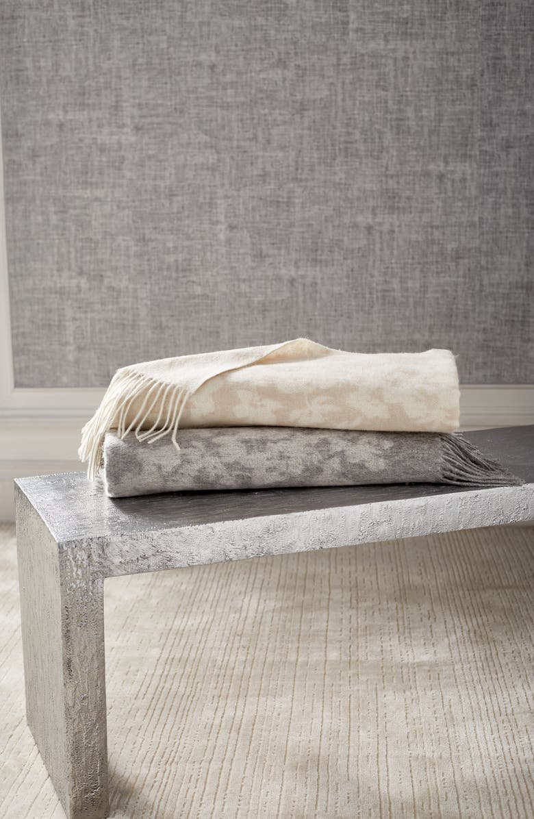 Michael Aram Orchid Wool Throw Blanket, Alternate, color,