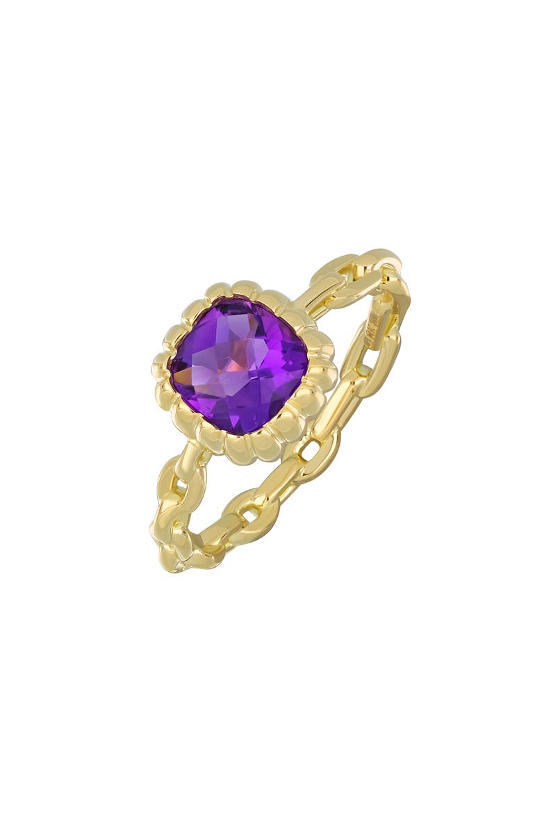 Bony Levy 18K Yellow Gold Cushion Cut Amethyst Ring, Main, color, 18K Yellow Gold