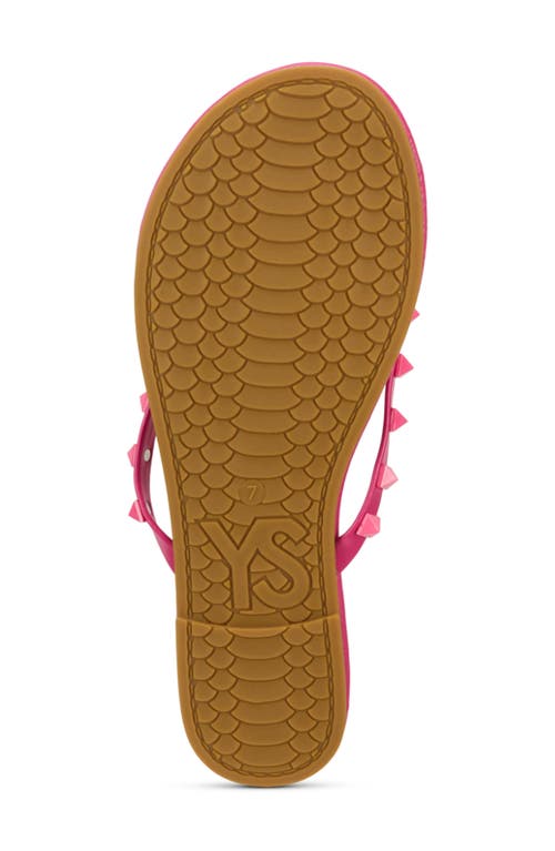 Yosi Samra Rivington Stud Flip Flop In Fuchsia