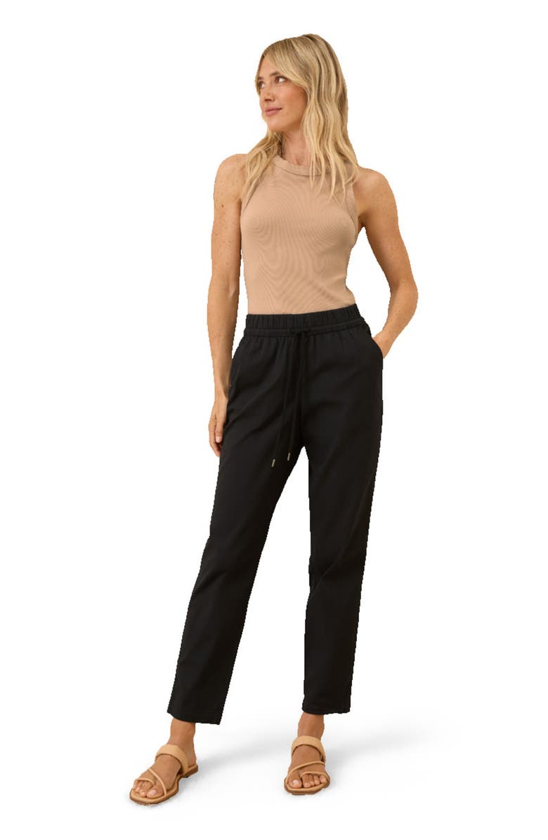 Pact Organic Cotton Daily Twill Drawstring Pant, Main, color, Black
