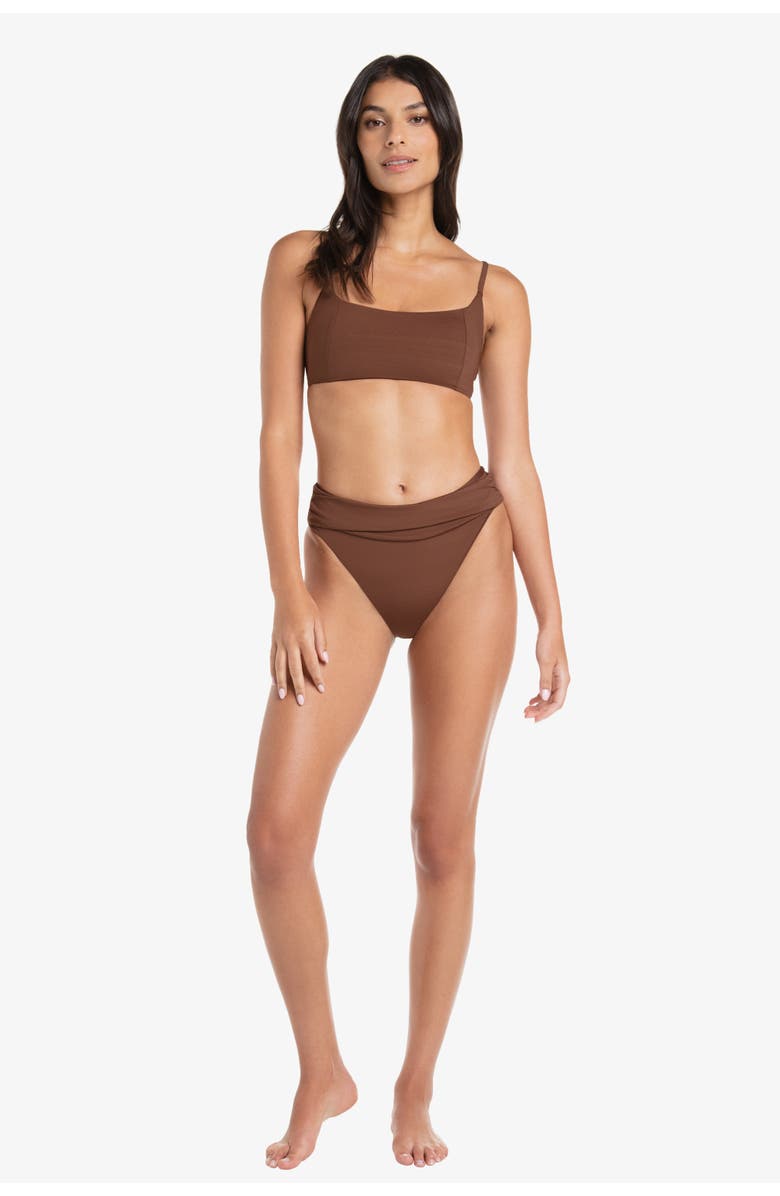 HELEN JON Ballet Bralette, Alternate, color, Textured Chocolate Brown