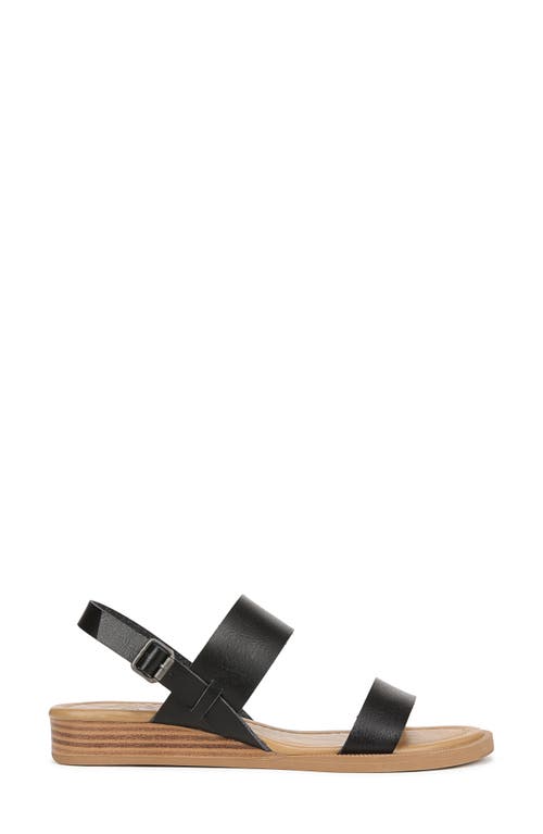 Blowfish Malibu Arcadia Wedge Sandal In Black Faux Leather